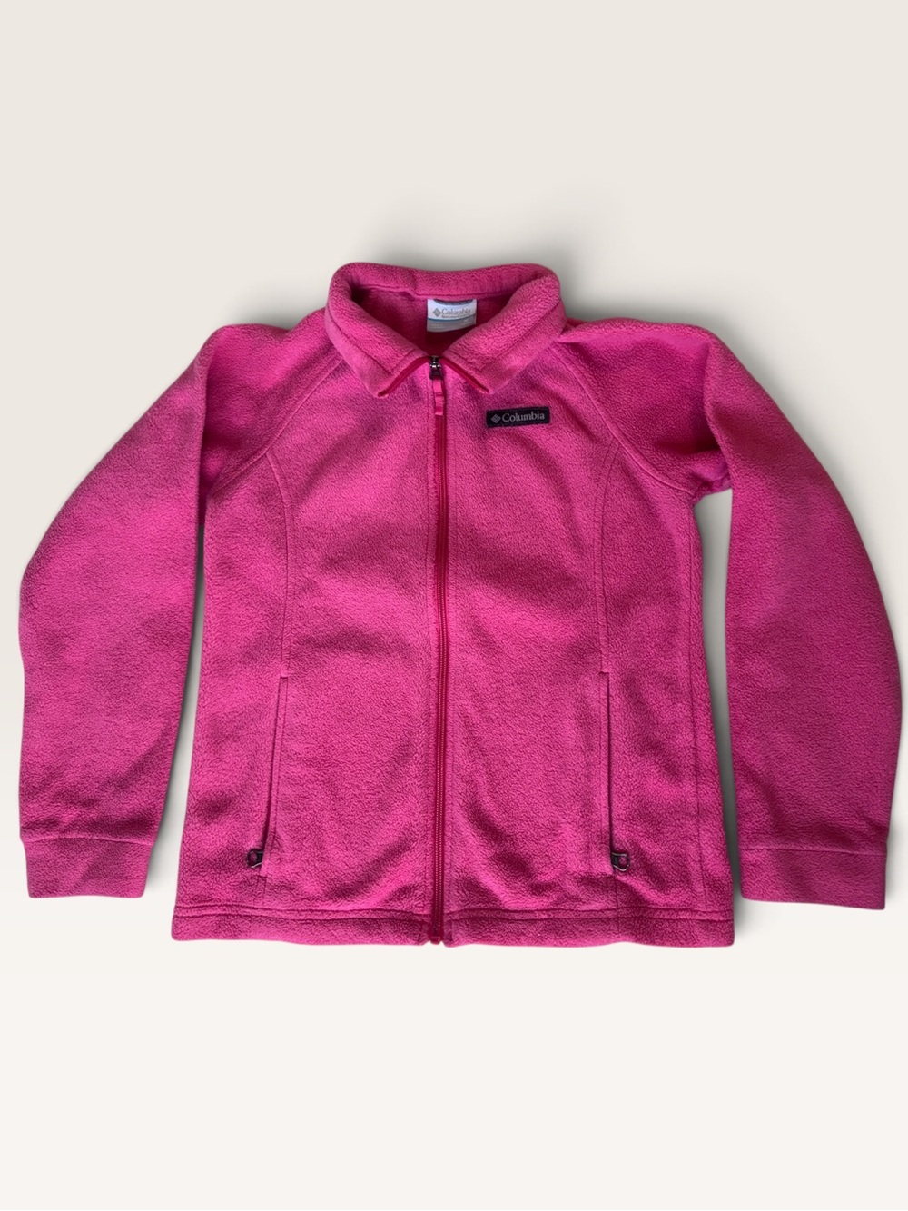 Columbia Girls Pink Full Zip Fleece Jacket | Size Medium | Cozy Lightweight